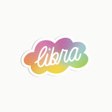 Gradient Libra Clear Die Cut Sticker