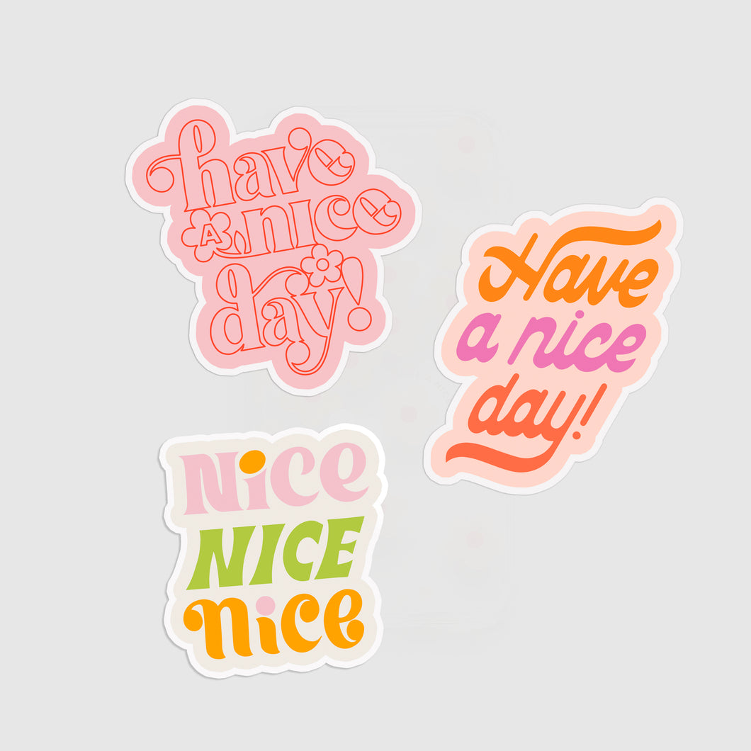 NICE Sticker Set of 3