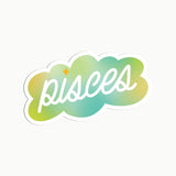 Gradient Pisces Clear Die Cut Sticker