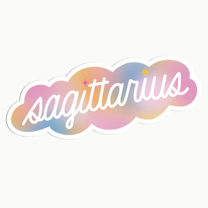 Gradient Sagittarius Clear Die Cut Sticker