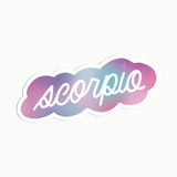 Gradient Scorpio Clear Die Cut Sticker