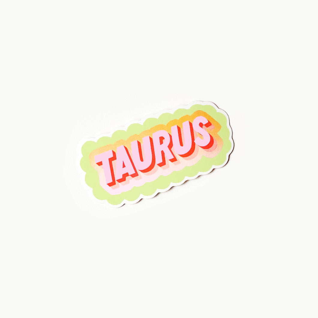 Taurus Clear Die Cut Sticker