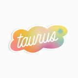Gradient Taurus Clear Die Cut Sticker