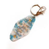 Aquarius Horoscope Motel Shape Keychain