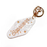Capricorn Horoscope Motel Shape Keychain
