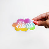 Gradient Libra Clear Die Cut Sticker