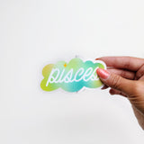Gradient Pisces Clear Die Cut Sticker