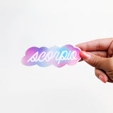 Gradient Scorpio Clear Die Cut Sticker