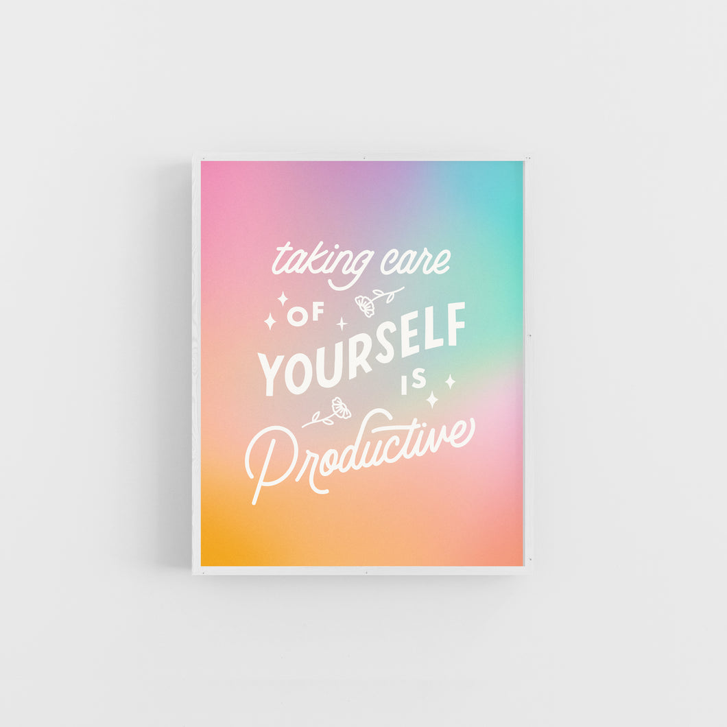 Taking Care of Yourself Gradient 8x10in Print